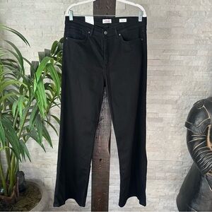 S. Oliver Black Wide Leg Mid Rise Jeans Size 42 New with Tags